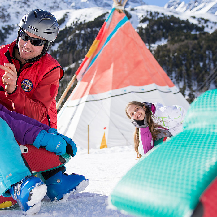 Sciare in Alto Adige: area bambini in Val Senales