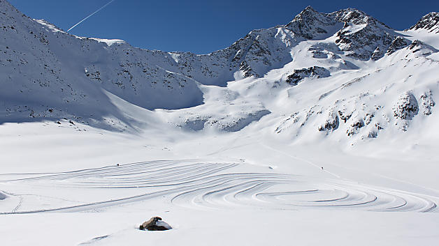 Il ghiacciaio sopra Maso Corto in Val Senales