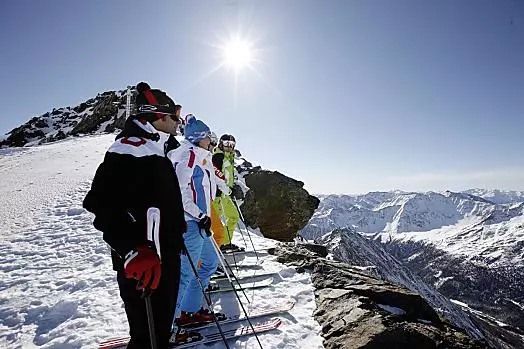 Pronti per la discesa sulla pista Grawand